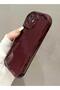 16 Plus Burgundy Wavey Edge Glossy Silicone Case - 2