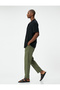 Boyfriend Trousers Lace-Up Waist Chino Pocket Detail Linen Blended - 2
