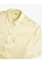 Satin Shirt Short Sleeve Comfortable Fit Classic Collar - 3