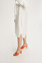 Cassey Comfortable Shirt Collar Midi Length Ecru Color Dress - 3