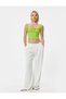 Crop Strapless Top with Sleeve Detail and Heart Neckline - 2