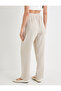Muslin Trousers with Tie Waist and Pockets, Cotton, Regular Waist - 4