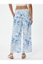 Loose-Fit Floral Trousers with Comfortable Fit, Pockets and Elastic Waist - 3