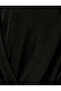 Strappy Double-Breasted Collar Jumpsuit with Belt, Wide Legs, Full Length - 6