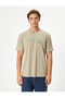 Slogan Printed T-Shirt Short Sleeve Crew Neck Cotton - 3