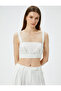Fisto Crop Top with Straps, Square Neck, Viscose - 3