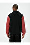 College Jacket Embroidered Snap Button Pocket Classic Collar - 4