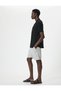 Bermuda Shorts Chino with Pockets and Leg Detail Linen Blend