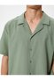 Cotton Blend Short Sleeve Shirt - Buttoned - 5