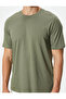 Crew Neck Cotton Blended Short Sleeve T-Shirt - 5