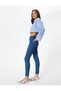 High Waist Skinny Jeans with Narrow Leg Pockets - Carmen Skinny Jeans