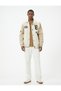 College Jacket Applique Detailed Pocket Shirt Collar Snap Buttoned