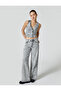 Wide Leg Jeans with Regular Waist Pockets Cotton - Bianca Jeans - 2