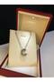 Letter C Three-Dimensional White Steel Women's Necklace in Light Box • for Lover • for Wife • for Mother • for Friend Necklace