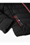 Puffer Jacket Hooded Printed Color Block Zippered Pocket - 8