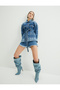 Mini Denim Shorts Cut-Out Tassels Cotton Pocket - 2
