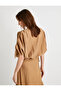 Crop Blouse with Draped Bat Sleeves - 4