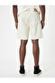 Oversize Bermuda Denim Shorts with 5 Pocket Buttons - 4