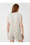 Crop Blouse Padded Sleeveless Elastic Waist - 4