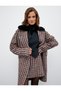 X Selected by Melis Ağazat - Faux Fur Tweed Coat - 2