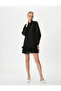 Balloon Sleeve Chiffon Dress Mini Scarf Collar Ruffles - 2