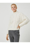 X Şahika Ercümen - Half Turtleneck Sweater with Hair Braid Motif - 2