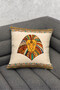 African Themed Digital Printed Decorative 4-Piece Pillow in Cream Orange Colors - Throw Pillow Cover Set - 5