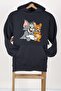 Oversize Tom And Jerry Hooded Sweatshirt