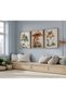 Wooden Framed 3-Piece Children's Room Painting Home Living Room Living Room Bedroom Balcony Decor Qmrc