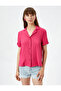 Short Sleeve Shirt Textured Buttoned Pocket Detail - 3