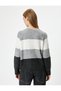 Knitwear Sweater Crew Neck Long Sleeve Color Block - 4