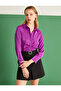 Gathered Satin Shirt - 2