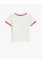 Sports Themed Crew Neck Short Sleeve T-Shirt - Print Detail - 2
