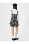 Tweed Shorts Jumpsuit Front Double Breasted Thick Straps - 4
