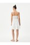 Strappy Mini Dress Lined Double Breasted Collar Ruffle Detailed Elastic Layered - 4
