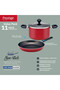 Classique 11 Piece Nonstick Cooking Set with Glass Lid - Red - 4