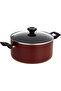 25Piece Non-Stick Cookware Set | Saucepan and Casserole Set with Glass Lid | Red, Pr20499 - 4