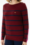 Women's Burgundy Crew Neck Sweater 50269500-Vr014 - 7