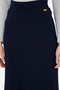 Women's Navy Blue Midi Length Knitwear Skirt 50270462-Vr033 - 5
