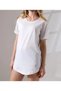 Women's Etegi Oval Slimfit Bicycle Collar White Tshirt