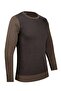 Men's Crew Neck Knitwear Brown Sweater Patterned Steel Knit Classic Fit - 5006C - 2