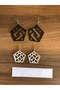 Temalı Tasarım Küpe Çift Set - 4