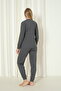 طقم بيجامة منزلية للنساء من Fwn 4002 Interlock Winter Rabbit - 2