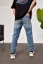 Men's Jean Pants 16384 Stonewashed Blue Boyfriend - 4