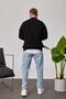 Men's Knitwear Collar Knitted Black Zippered Knitwear Fabric - 4