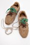 SERENA Beige Suede Genuine Leather Women's Sneakers - 4