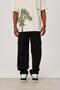 Men's Trousers Df Black Baggy Cargo Pockets Loose Fit Gabardine