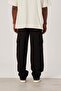 Men's Trousers Df Black Baggy Cargo Pockets Loose Fit Gabardine - 4