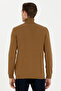 Men's Slim Fit High Neck Light Khaki Sweater 50270980-Vr183 - 5