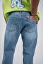 Men's Jean Trousers 16361 Washed Boyfriend Blue - 5